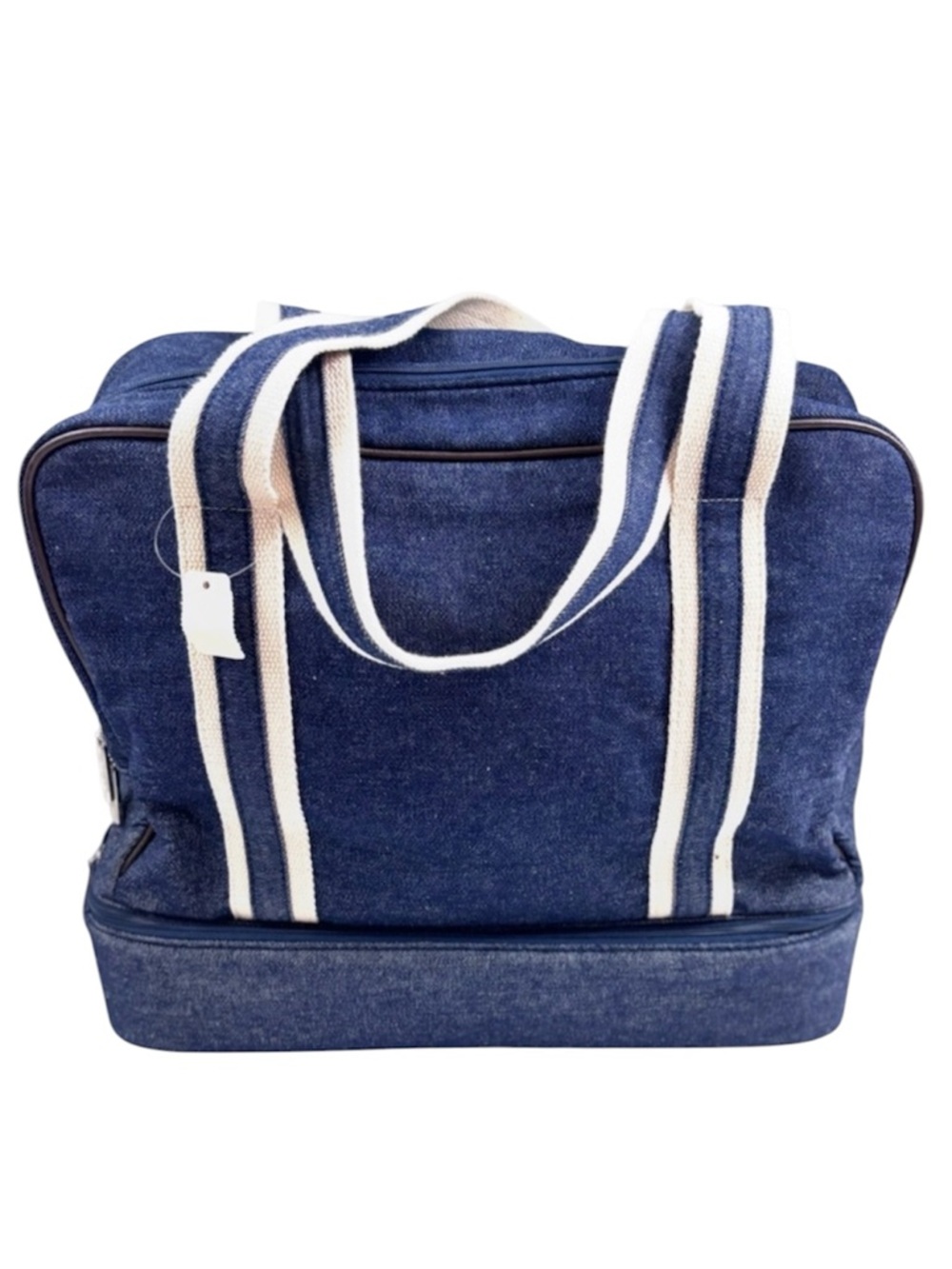 NWT Bath & Body Works Denim Toiletry Bag Makeup Case w/ Bottom Zip Compartment